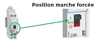 visuel contacteur position marche forcée